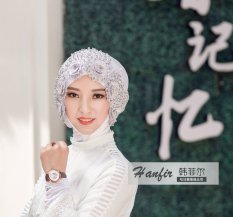 2017 Baru Gandum Muna Sorban Syal Jilbab Sederhana Ayat Ganda Sepotong Topi Bagian-(Intl)-Intl