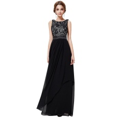 2017 Partai Bola Prom Gaun Formal Bridesmaid Cocktail Lace Long Dress S-XXL-Intl