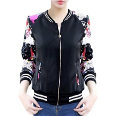 Hely Top Women Girls Long Sleeve Fit Short Bomber Jacket 