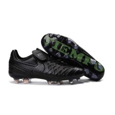 2018 Men's Tiempo Legend VI FG Soccer Shoes Cleats Firm-Ground Radiant Reveal Football Boots Black - intl