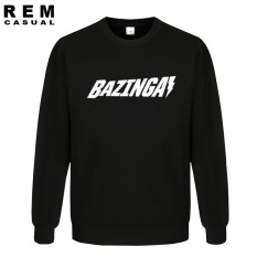 2018 Baru Sheldon Cooper's Bazinga Yang BIGBANG Kasual Katun Leonard GEEK Nerdy Lengan Panjang Hoodies Sweatshirt Black 001- INTL