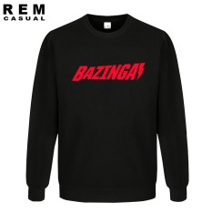 2018 Baru Sheldon Cooper's Bazinga Yang BIGBANG Kasual Katun Leonard GEEK Nerdy Lengan Panjang Hoodies Sweatshirt Black 002- INTL