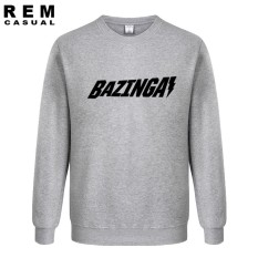2018 Baru Sheldon Cooper's Bazinga Yang BIGBANG Kasual Katun Leonard GEEK Nerdy Hoodie Lengan Panjang Sweatshirt Abu-abu 002- INTL
