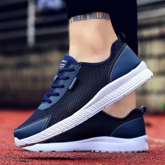 2018 Musim Semi & Musim Panas Modis Baru Gaya Santai Olahraga Bernapas Nyaman Sepatu Ukuran Besar Sepatu Jual Biru Tua -Internasional