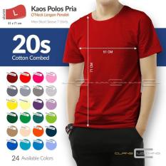 24 Warna - L - Kaos Polos Oneck Cotton Combed 20S Tangan Pendek - 939Bbe