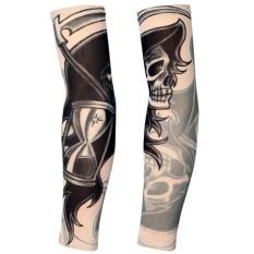 2 Pcs Tattoo Lengan Panjang Lengan Tato Palsu Tabir Surya Lengan (Tipe 7)-Intl