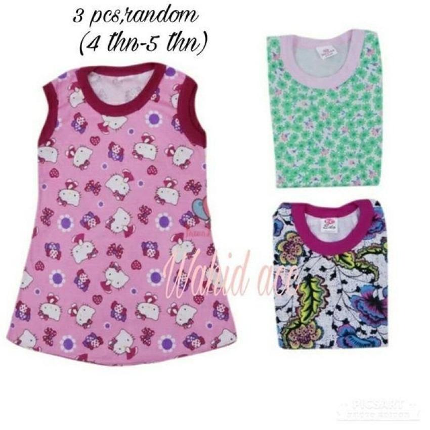  3 pcs daster anak perempuan ramdom edo colektion Inayah fashion aneka motif (4 thn- 7 thn)   