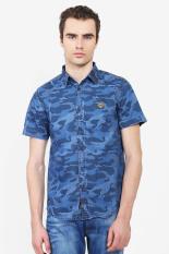 3 SECOND MEN SHIRT BLUE Diskon discount murah bazaar baju celana fashion brand branded