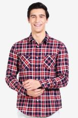 3 Second Men Shirt Red Diskon discount murah bazaar baju celana fashion brand branded