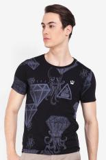3 Second Men Tshirt Black Diskon discount murah bazaar baju celana fashion brand branded