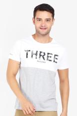 3 Second Men Tshirt White Diskon discount murah bazaar baju celana fashion brand branded