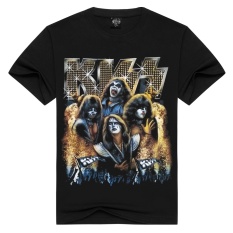 3D Men's Pure Cotton T-Shirt (Kiss Band)