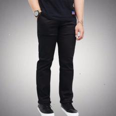 3K Celana Chino Panjang - Twill Swed - Hitam