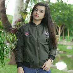 3KFashion - Womens Bomber Pecth - Hijau Army