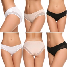 3 Pcs Wanita Seksi Nyaman Rendah Rise Tidak Garis Panty Pakaian Bikini Briefs-Internasional