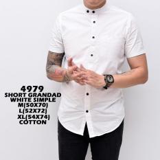 4979 BAJU KOKO PRIA Cowok Shanghai Lengan Pendek Slimfit Distro Grosir