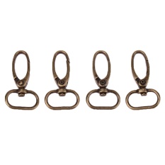 4 Pcs Gaya Retro Perunggu Bagasi Tas Gesper Lobster Clasps (Perunggu)-20mm