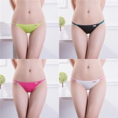 4 Pcs/lot Wanita Kapas Sexy G String Fashion Lace Panties Women's Thongs Briefs Rendah Lengan, Satu Ukuran Cocok untuk Kebanyakan Wanita-Intl