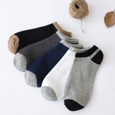 5 Pcs Musim Gugur Musim Dingin Pria Olahraga Cotton Kaus Kaki Dangkal Tabung Pendek Kaus Kaki Laki-laki Grosir-Intl