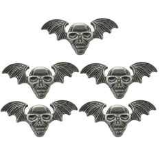 5 Pcs Punk Gaya Tembaga Skull Wing STUDS Rivets untuk Ikat Pinggang Kulit Kerajinan Sepatu-Intl