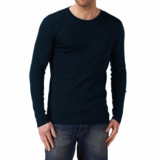 Kaos55 Kaos T-Shirt O-Neck Lengan Panjang Slim - Biru Dongker