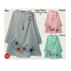 59206 lisa tunic/baju tunik murah/atasan muslim wanita grosiran