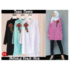 60165/TUNIK WANITA/BAJU BATIK/BLOUSE BIGSIZE/KAOS JUMBO/TUNIK PUTIH
