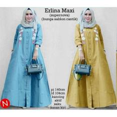 73100 erlina maxi/maxi dress/dress muslim/baju muslim wanita murah