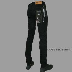 784 victory celana jeans skinny slim fit /straight/badjatex/Hitam