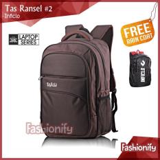 858Smm Tas Ransel Laptop Formal Coklat IF Pria Wanita Backpack Punggung Kantor Kerja Sekolah Murah