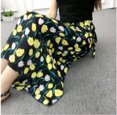 Sebuah Chip dengan Panjang Di Bohemian Chiffon Bust Rok Lilit-Intl