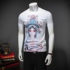 Seorang Pria Bernyanyi Atas Nama Lengan Pendek Katun T-shirt Printing Facebook Korea Pria Ukuran Kaos-International