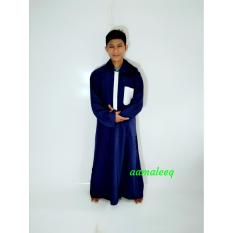 aamaleeq gamis jubah remaja biru