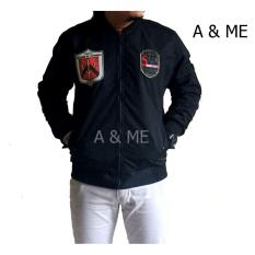 A&ME - Jaket Bomber Jaket Parasut Bolak Balik Jaket Parka Parca Jaket Pria Wanita Jaket Pilot Distro 2 Lapis + Kupluk Hoodie Bahan Parasut Tebal