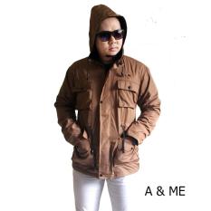 A&ME - Jaket Bomber Jaket Parasut Bolak Balik Jaket Parka Parca Jaket Pria Wanita Jaket Pilot Distro 2 Lapis + Kupluk Hoodie Bahan Parasut Tebal
