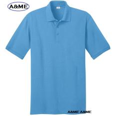 A&ME-Kaos Polo Shirt M L XL Lengan Pendek Baju Pakaian Olah Raga Kaos Kerah Atasan Pria Wanita Lacos Pique Fashion keren nyaman bagus simple - Biru Muda