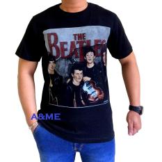 A&ME Kaos T'Shirt Distro 100{55e037da9a70d2f692182bf73e9ad7c46940d20c7297ef2687c837f7bdb7b002} Cotton Combed 30s Atasan Pakaian Pria Wanita Baju Fashion Lembut Adem Simple Keren Casual Sporty Tulisan Sablonan Bagus Gambar Group Band Music Penyanyi Pop Rock The Btls 4 people -Hitam