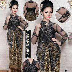 AbangSky Kebaya Pesta Moderen Warna Hitam + Inner Ready Sz M,L Dan XL