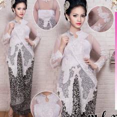 AbangSky New Stelan Kebaya Modern Serong - Putih