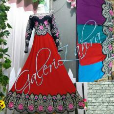 ABAYA INDIA MAWAR KOMBINASI * GAUN INDIA *