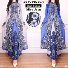 Abaya Pinang Bahan Baloteli By Mira Jaya Silver Biru