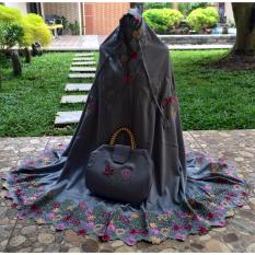 (abu abu) mukena dewasa murah, mukena dewasa tasikmalaya,mukena bordir