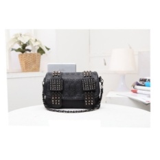 AC Fashion Handbags Grosir Tas Tas Bahu Kecil Portable Retro Leather Rivet Bag High Quality PU Leather Day Clutch- INTL