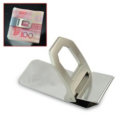 AC Praktis Slim Stainless Steel Cash Money Clip ID Pemegang Kartu Kredit Mens Dompet-Intl