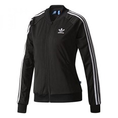 Adidas Originals Womens Superstar TRACK TOP, Hitam/Putih, L-Intl