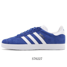 Adidas Sepatu Pria Semanggi Sepatu Sneakers Model Musim Panas (Sekolah Biru/Putih/Emas)