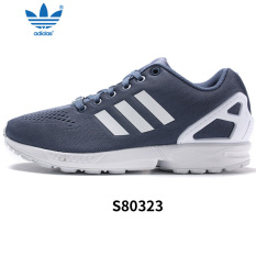 Adidas S76499/S80323 Model Musim Gugur Semanggi Sepatu Kasual, sepatu Pria (Warna Biru Abu-abu/Putih/Biru Abu-abu)
