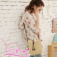 Tas Kecil Sederhana Rumbai Tas Rotan Korea Fashion Style Jarum Rajut