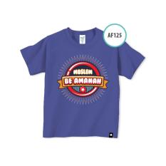 Aria Baju Kaos Anak Afrakids / Baju Kaos Anak Cowok / Baju Kaos Lengan Pendek Laki - Laki / AF125 - Biru Tua