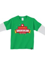 AFRAKIDS AF144 Kaos Anak Muslim - Love & Follow Rosulullah Hijau